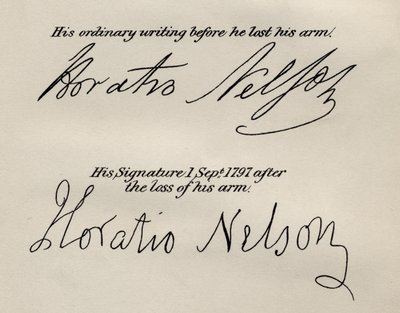 Signatures de Lord Nelson, illustration de 